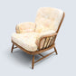 Ercol Jubilee Easy Chair Cream Floral Upholstery New Webbing FREE UK Delivery*