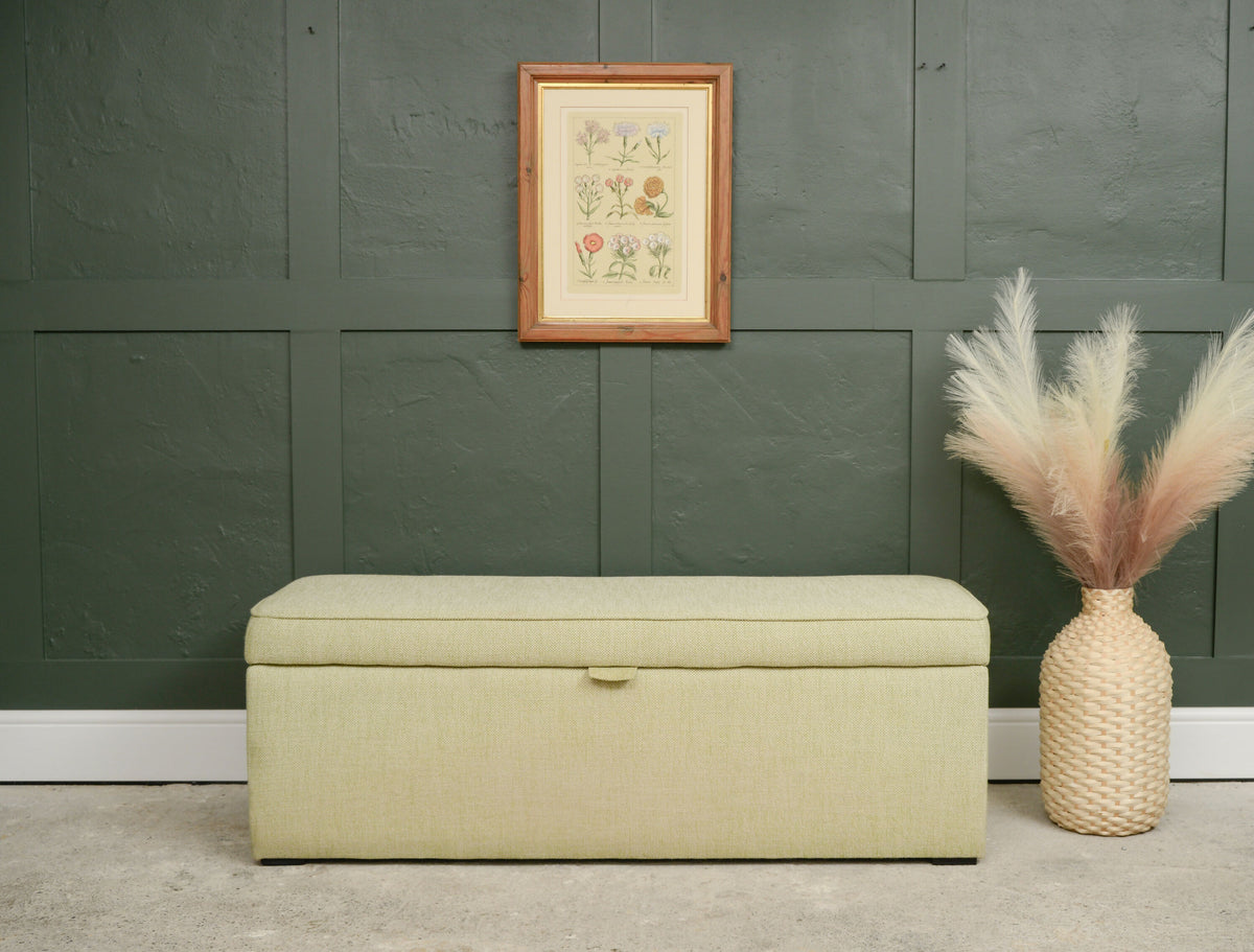Green Upholstered Ottoman Bench Blanket Box By Sofa.com