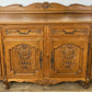 Sideboard Vintage French Louis Style Oak 4 Door Cupboard Carved Cabinet LOT 6361