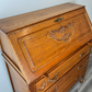 Secretaire Writing Desk Vintage French Oak Bureau Carved Cabinet LOT 3755