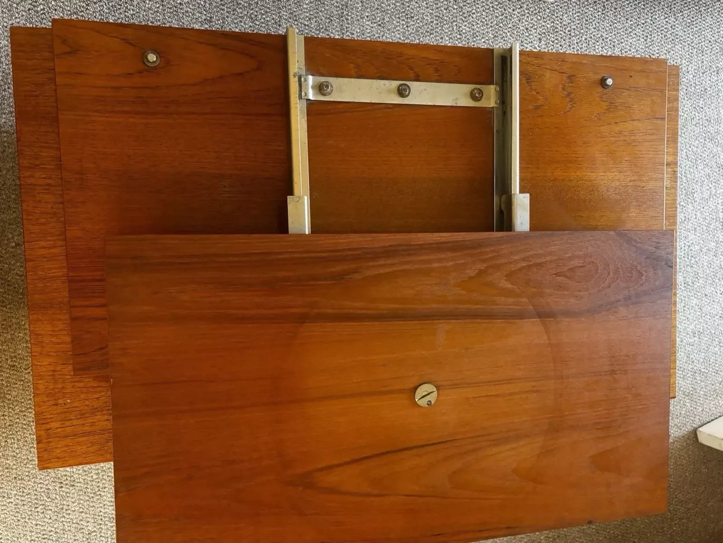 Mid Century G Plan Fresco Tv Stand Swivel Top Vinyl Storage Unit Teak