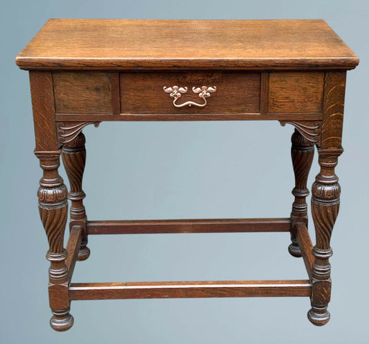 Edwardian Oak Side Table / Hall Table