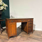 Victorian Oak Twin Pedestal Desk8