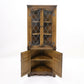 Old Charm Corner Display Cabinet with Leaded Glass Light Oak FREE UK Delivery*. SBR9512/0209D