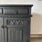 Old Charm 'Off Black' Antique Carved Sideboard