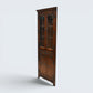 Old Charm Corner Display Cabinet with Leaded Glass Tudor Brown FREE UK Delivery*