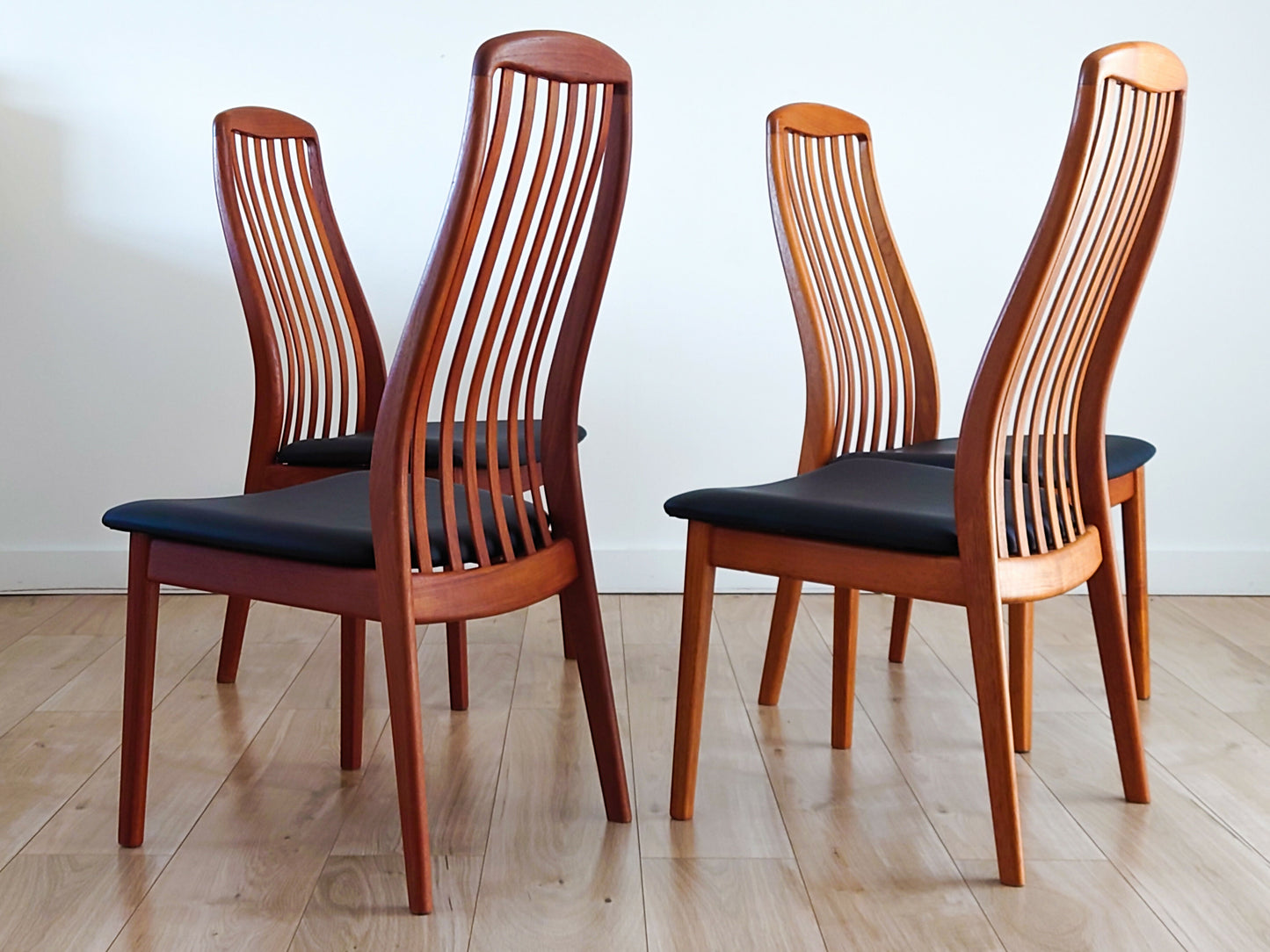Mid century retro Danish dining chairs by Schou Andersen