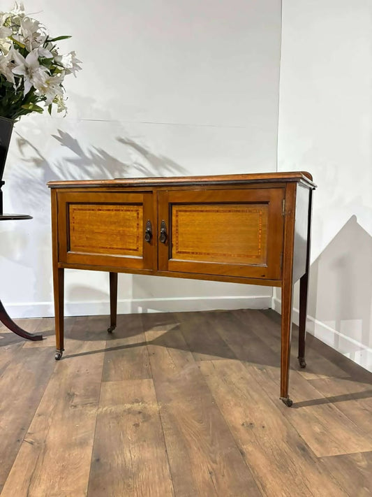 Edwardian Mahogany Inlaid Washstandv