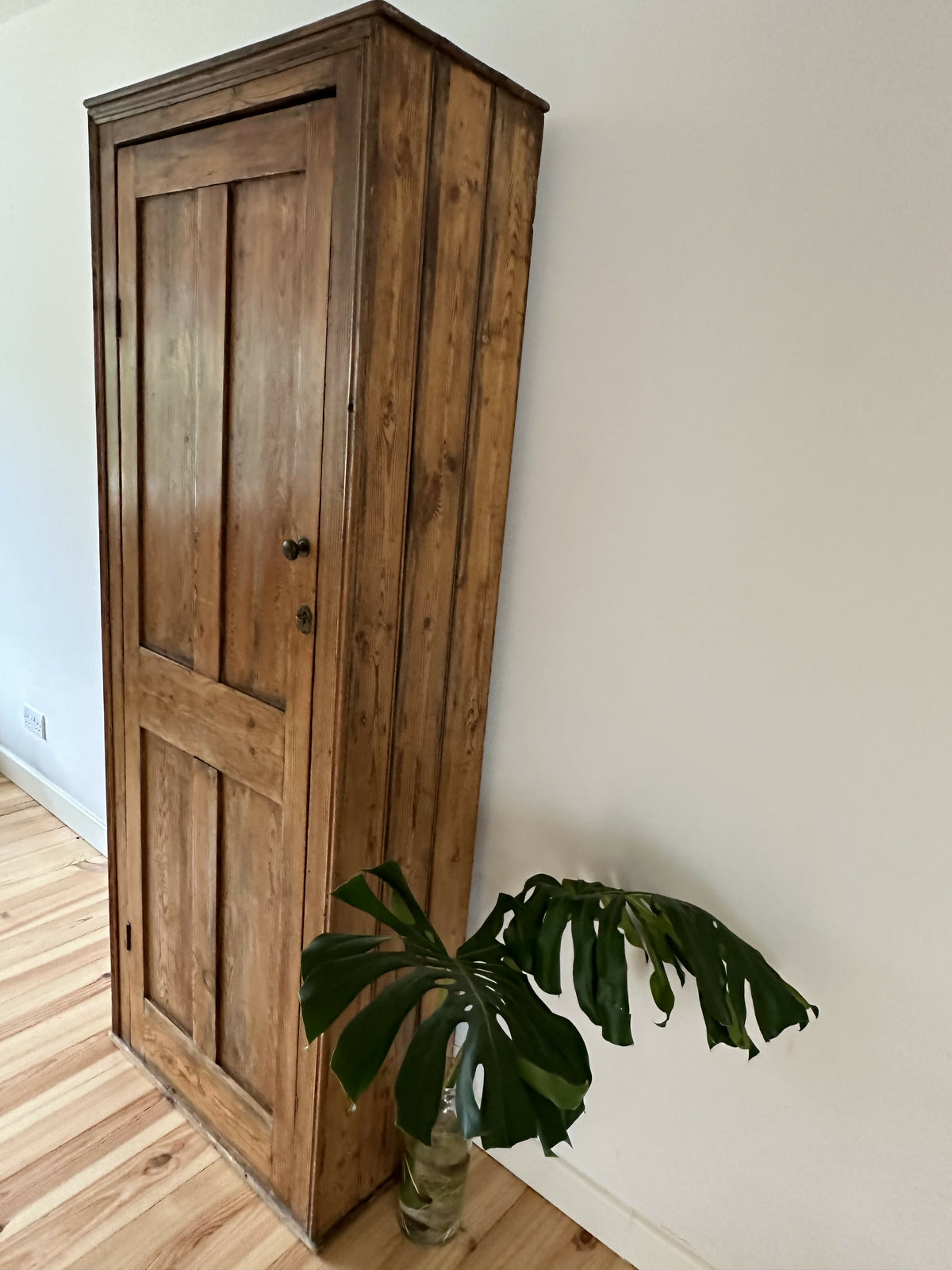 Victorian Pine Cupboard House Keepers Pantry Pitch Pine Rustic Farmhouse Larder Linen Cabinet