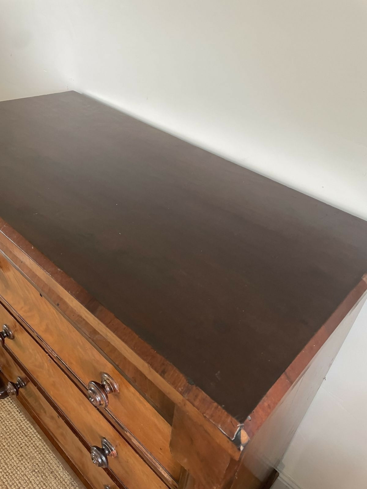 Vintage Tallboy Mahogany Scotch Chest Of Drawers