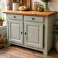 Beautiful Solid Sideboard Sage & Natural Top