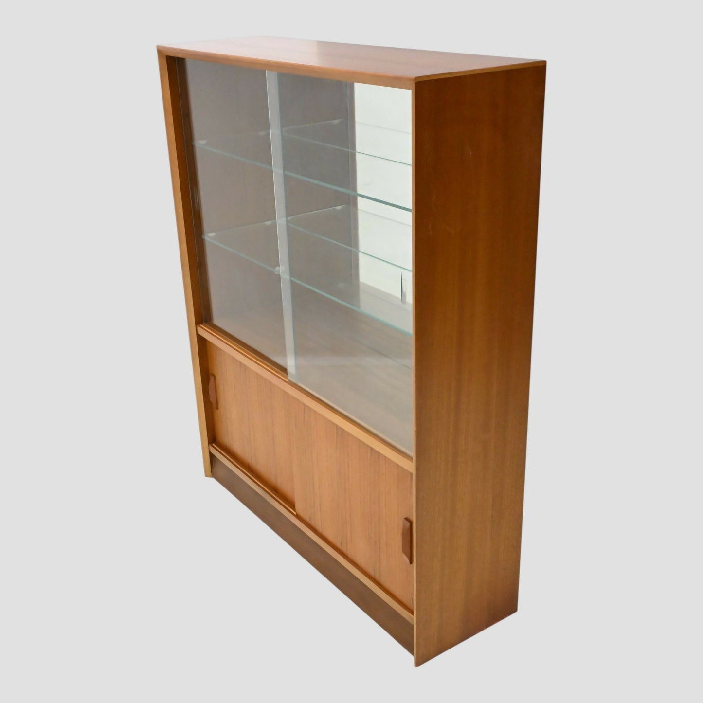 1950s-60s Gibbs Teak Display Cabinet & Cupboard Sliding Doors FREE UK Delivery*. SBR10941/1509E