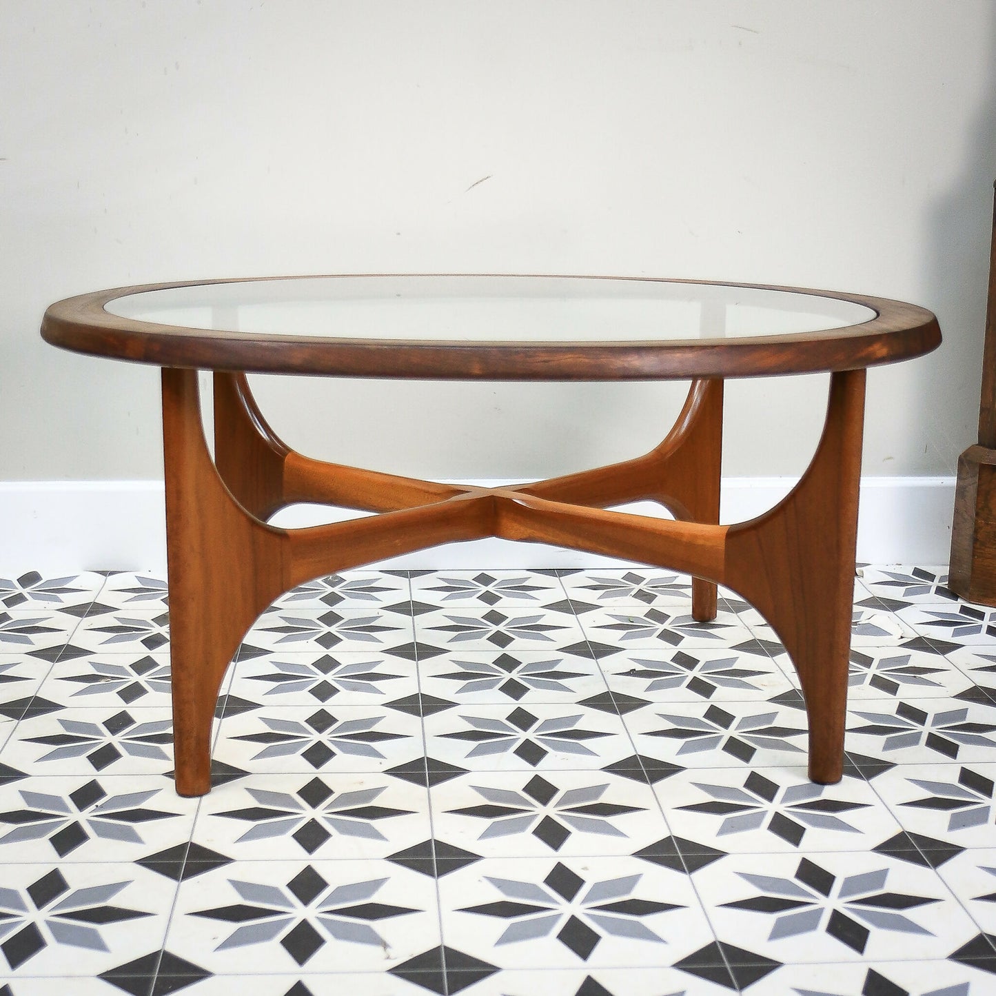 Stonehill Teak Coffee Table Round Mid Century Stateroom Range 1960s
