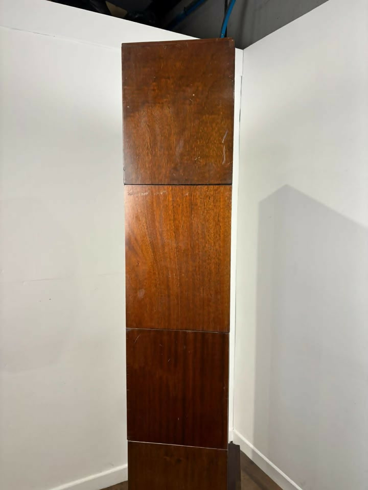 Minty Oxford Mid Century Library Oak Glazed Six Tier Bookcase
