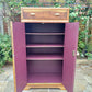 Upcycled Cabinet with Floral Design Storage Unit Tall Boy
