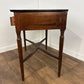 Reproduction Badged 'Strongbow' Two Drawer Side Table with Writing Slide