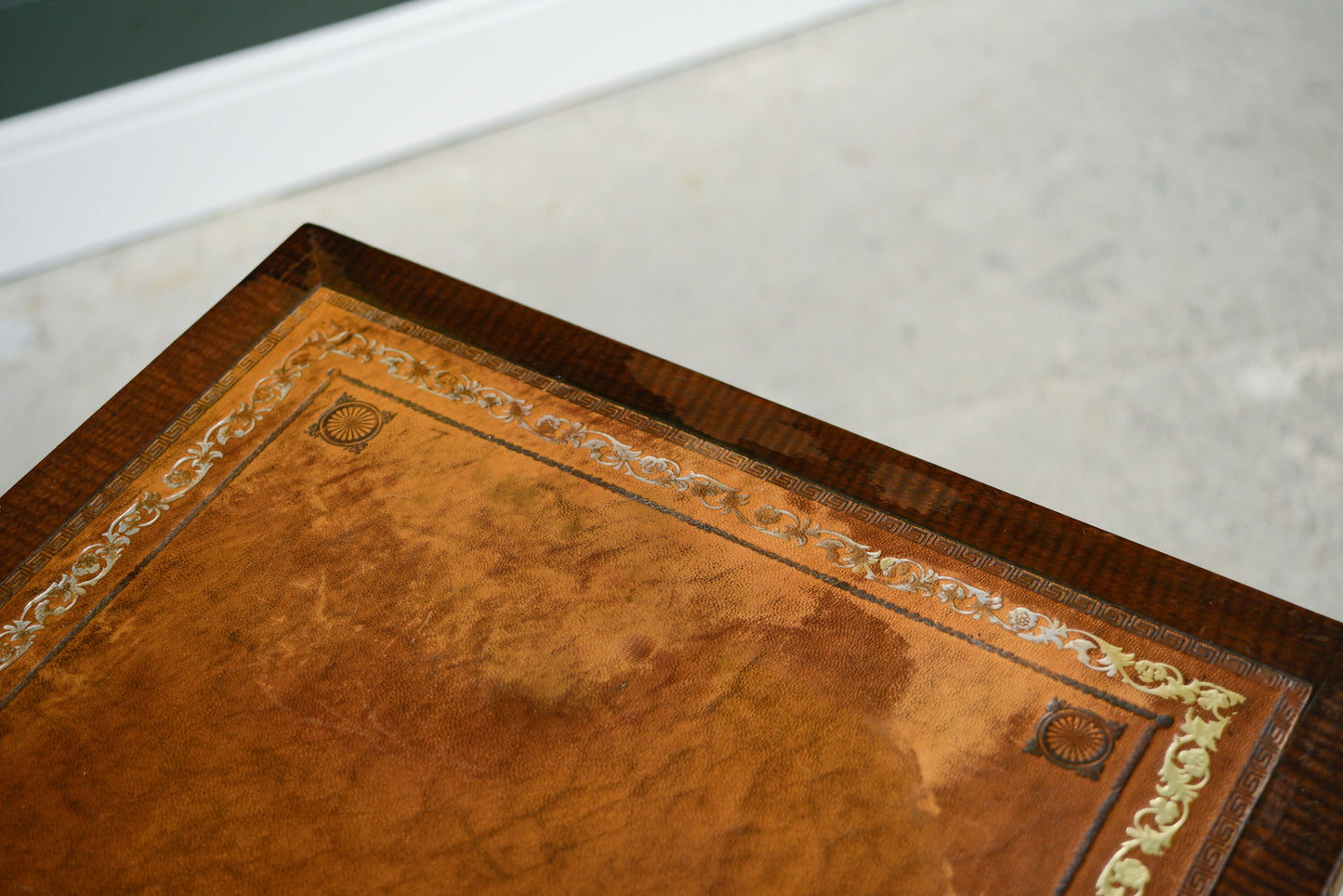 Georgian Style Mahogany Writing Desk with Leather Top