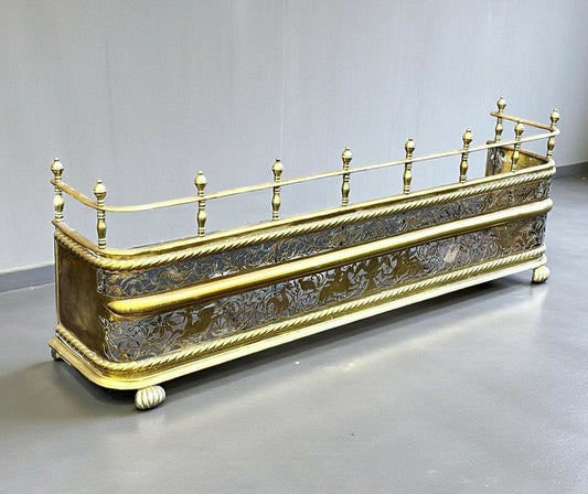 Large 19th Century Brass Fender