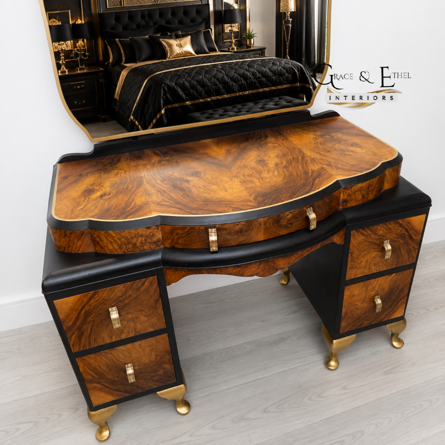 Vintage Art Deco Vanity Table | Elegant Dressing Table