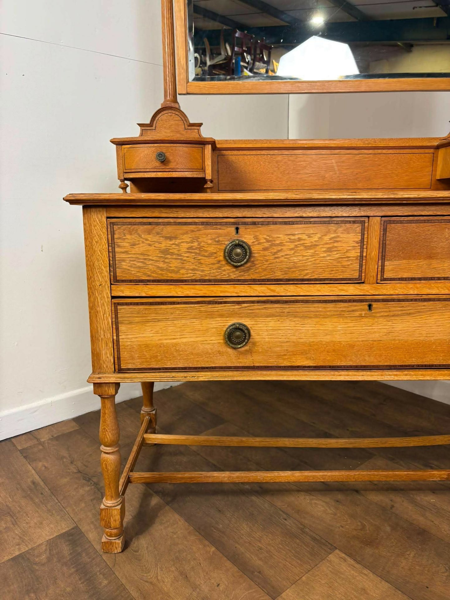 Edwardian Light Oak Dressing Table