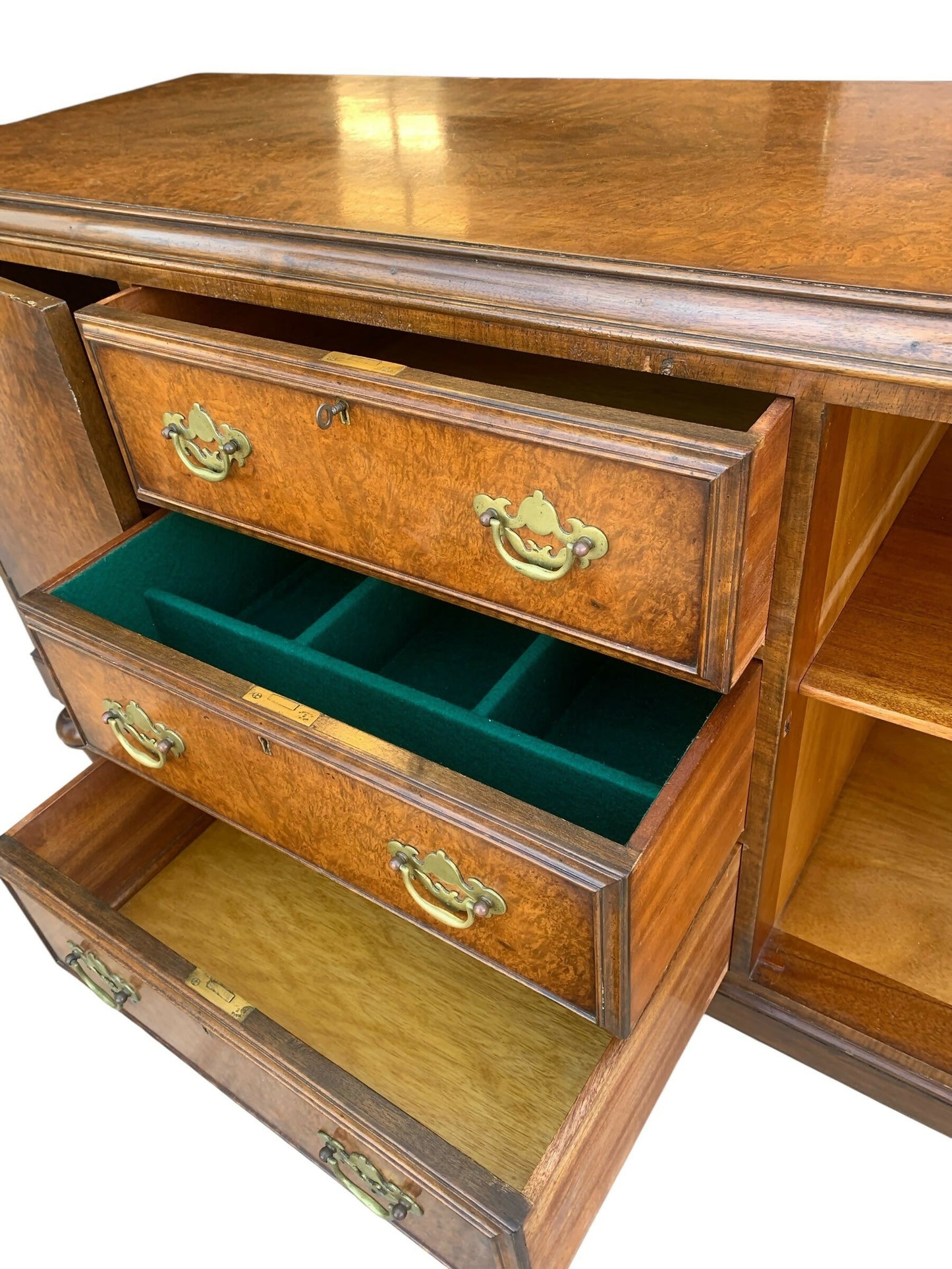 Vintage Sideboard Walnut Art Deco Cabinet