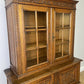 Bookcase Vintage French Oak Glazed Display Cabinet Carved Sideboard LOT 6257