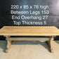 French Bleached Oak Farmhouse Dining Table