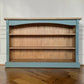 Vintage rustic solid pine green bookcase