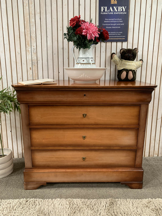 Moreux de Varennes French Vintage Writing Desk Chest 3 Drawers Pull Out Desk