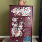 Floral Peacock Maroon chest of drawers