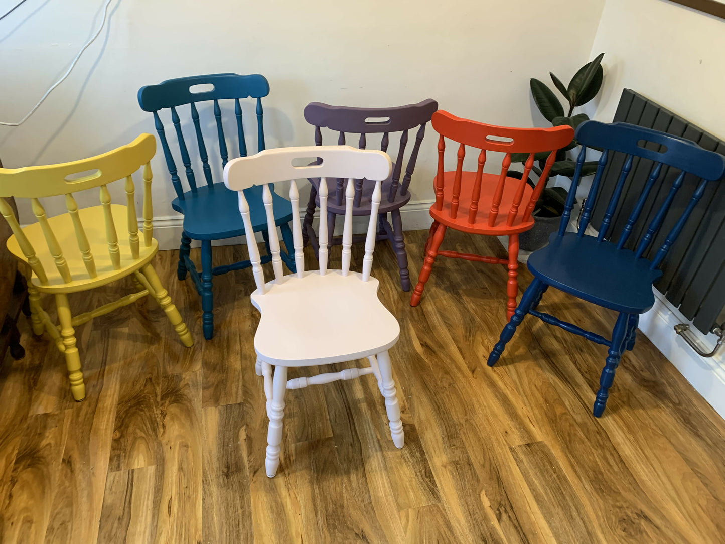 Hand Painted Multi Coloured Dining Chairs