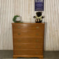 Vintage Stag Tallboy Chest – 5 Drawer Solid Wood Bedroom Storage, Retro Mid-Century Style
