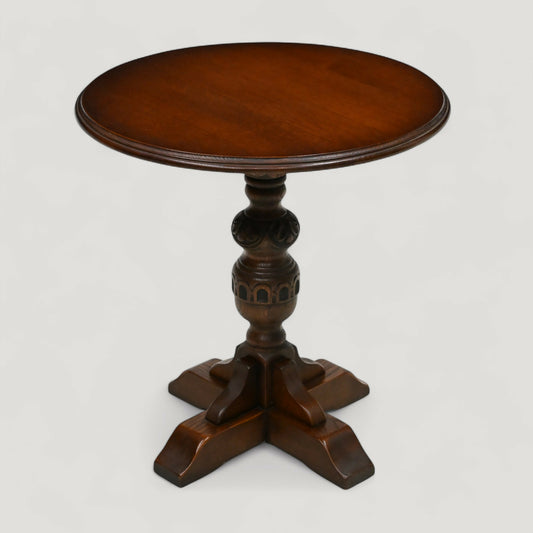 Old Charm Wine/Occasional Table Pedestal Tudor Brown Model 2428 FREE Delivery*. SBR10752/2307E