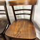 Vintage Set of Four Oak Ladder Back Dining Chairs - Bentwood Style