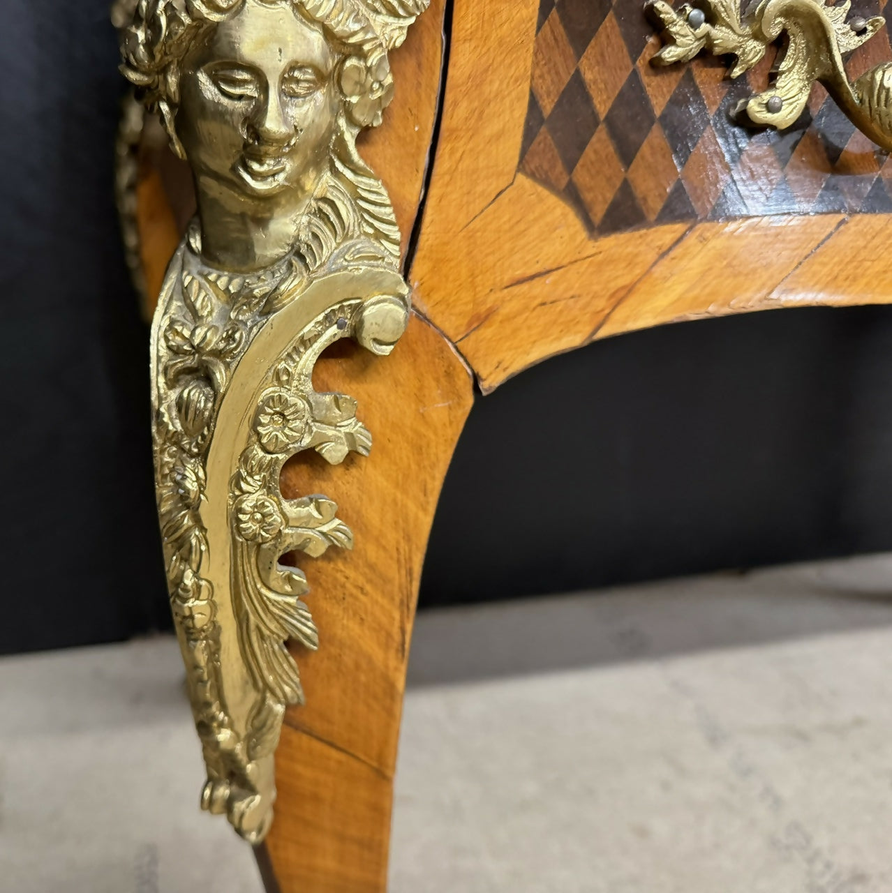 Fine French Marquetry Bureau Plat