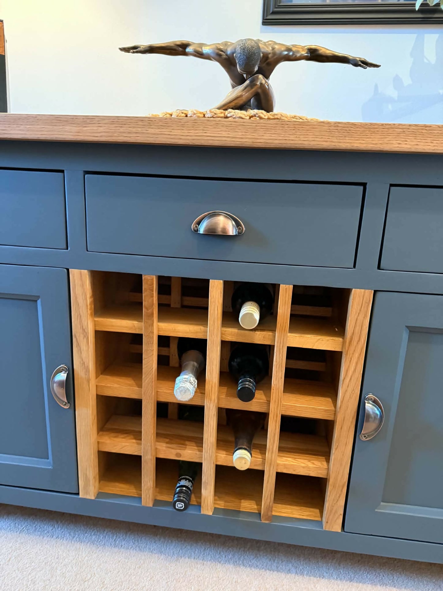 Luxury Oak Wine Rack Sideboard