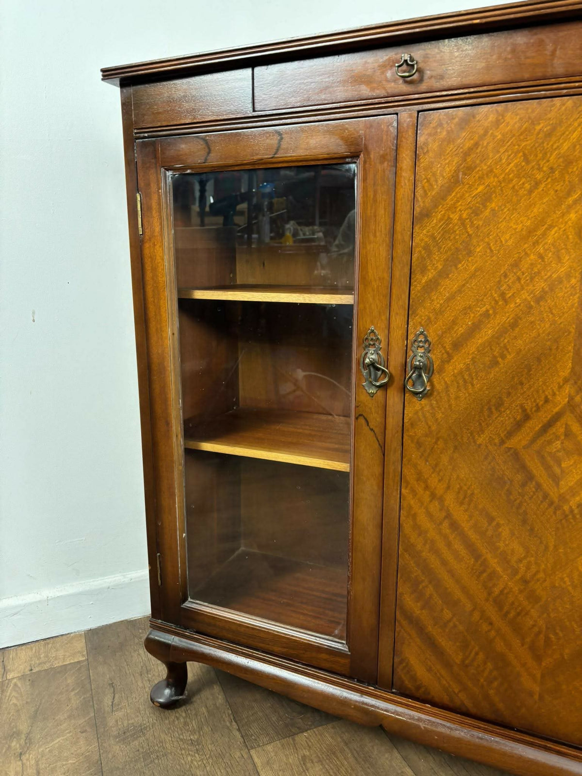 Reproduction Mahogany Glazed Bookcase