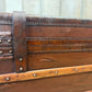 Moynat antique leather travel trunk