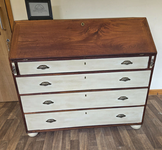 Georgian Mahogany Large Bureau