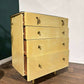 zVintage Chest of Four Drawers with Glass Top circa 1950.