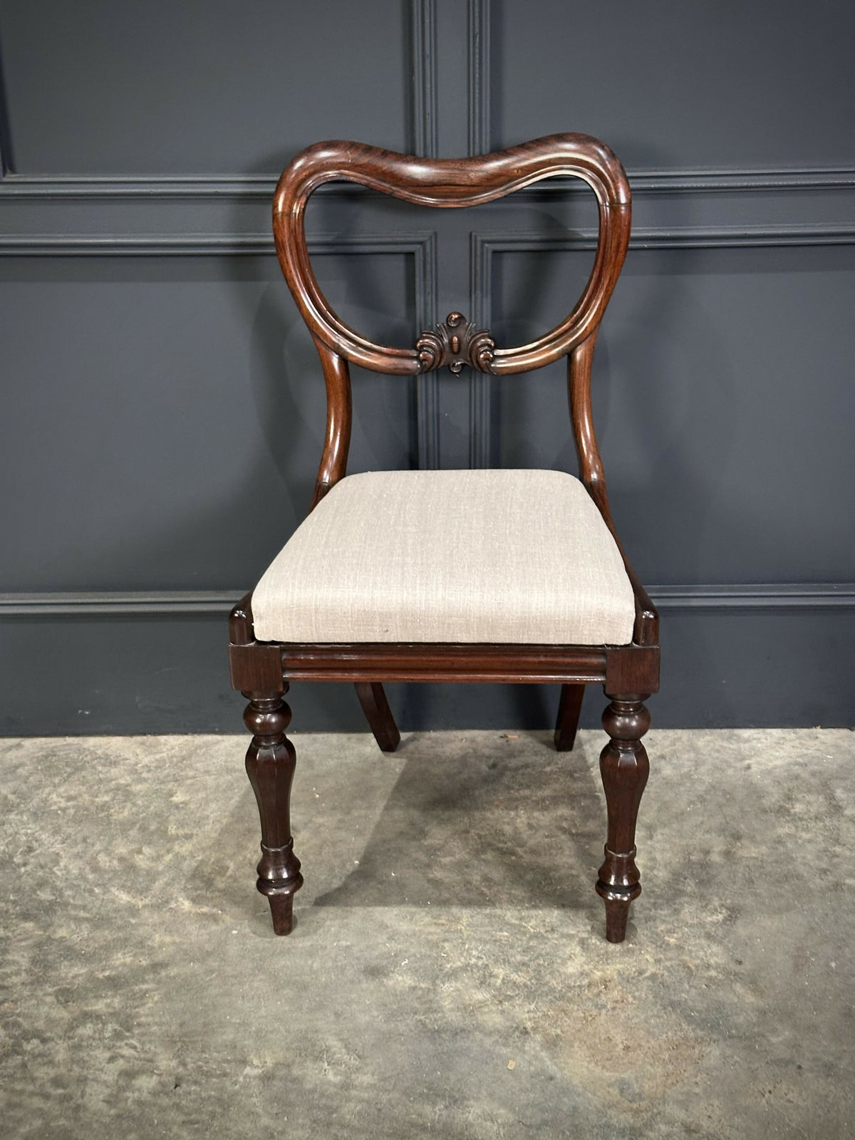 Set of Eight Rosewood Dining Chairs