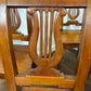 Antique Set of Five Mahogany Lyre Back Dining Chairs
