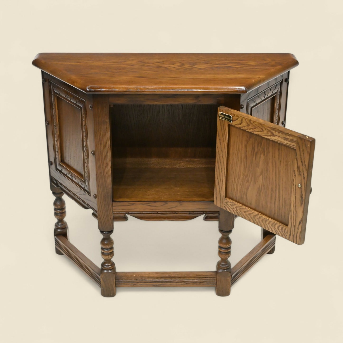 Old Charm Canted Table/Cupboard Light Oak Finish #1434 FREE UK Delivery*. SBR10389/2804E