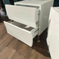 Contemporary Pair Of White Irregular Shaped Bed Side Cabinets7