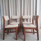 Vintage Mid Century Set Of 4 Dining Chairs Danish Scandi Retro R742