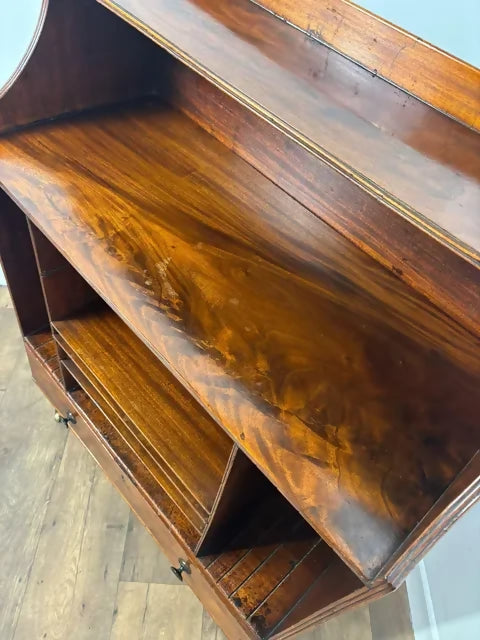 Edwardian Mahogany Open Music Cabinet / Bookcase