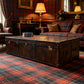 Handmade English luxury large Vintage leather coffee table - hand dyed storage trunk