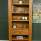 Rustic Tall Pine Bookcase with Drawer - 200 cm Tall