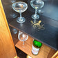 Upcycled / Restored Decoupaged Black Cabinet with Octopus Design, Glass Shelves and Storage