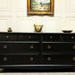 Stag Minstrel Captains Chest, Solid Wood, Eight Drawers, Black Chest of drawers